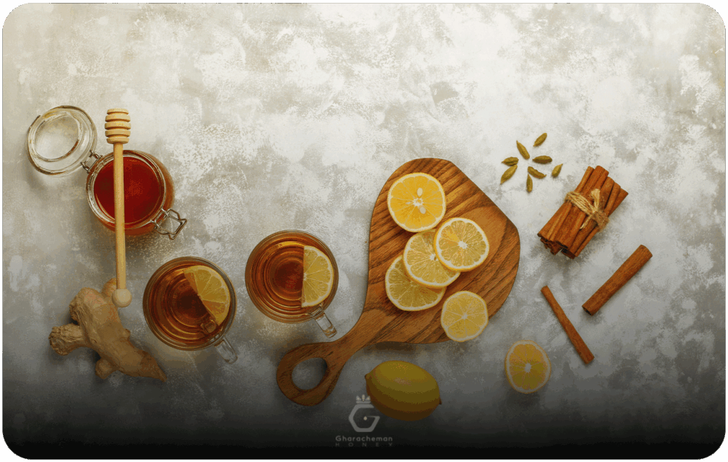 چای لیمو و عسل برای گلو