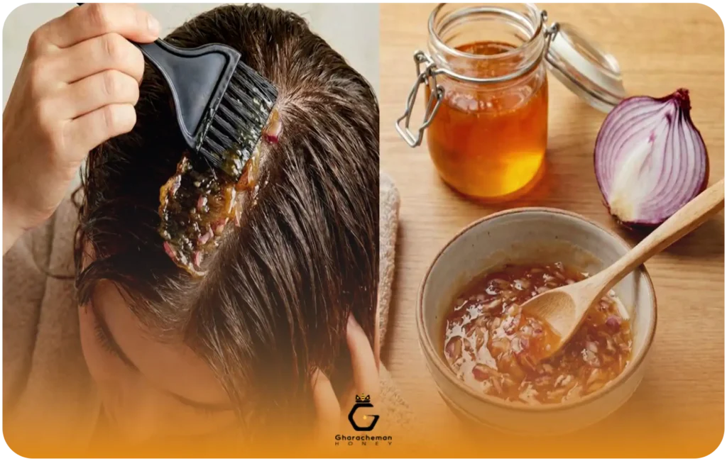 ماسک عسل و پیاز برای تقویت و رشد مو