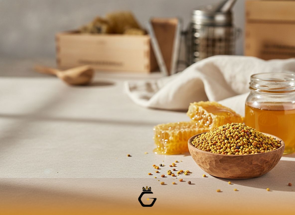 گرده گل طبیعی خالص با رنگ‌های متنوع و بدون افزودنی
