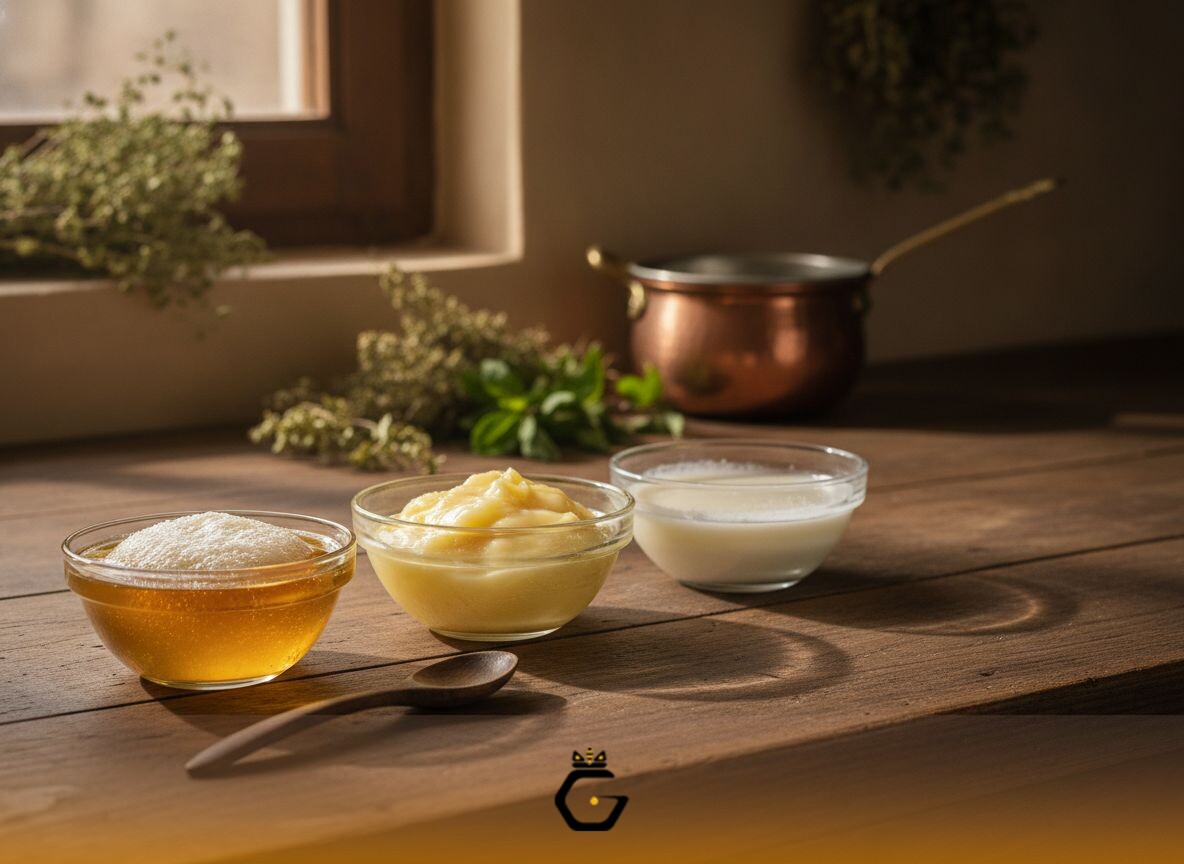۳ تست خانگی تشخیص روغن حیوانی اصل شامل تست بو، قوام و لایه‌بندی طبیعی پنیرک و رسوب ته‌نشین