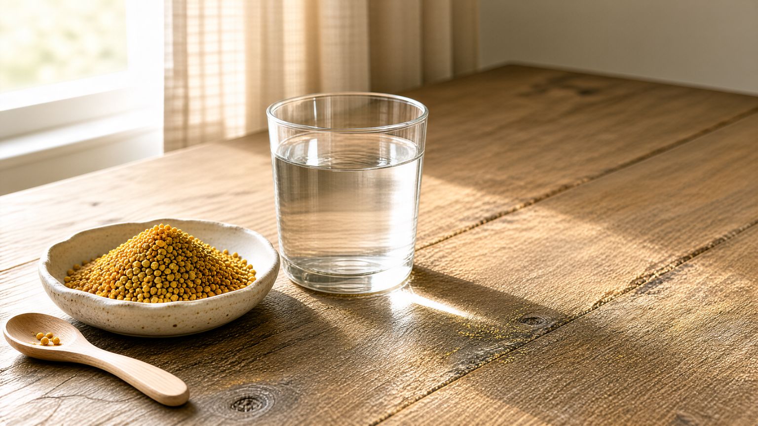 راهنمای تصویری نحوه مصرف صحیح گرده گل برای تقویت معده و دستگاه گوارش